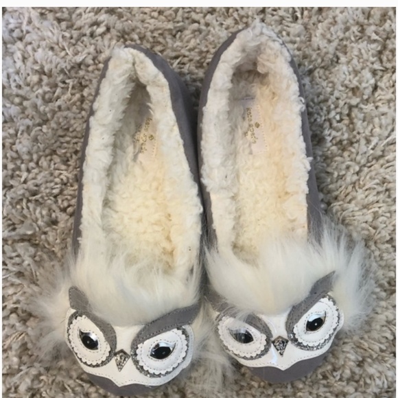 kate spade samantha owl slippers size 6 nwt - Picture 5 of 7